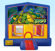 Ninja Turtles Blue Bounce House